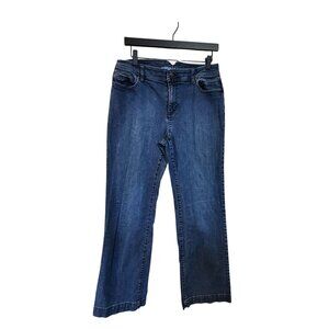 Liz Claiborne Womens Bootcut Jeans Size 10 Blue Denim Mid Rise Stretch Casual Pa